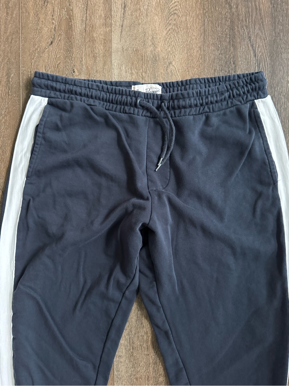 Original Penguin Black Joggers with White Side Panels Men’s Size Large - Picture 3 of 10